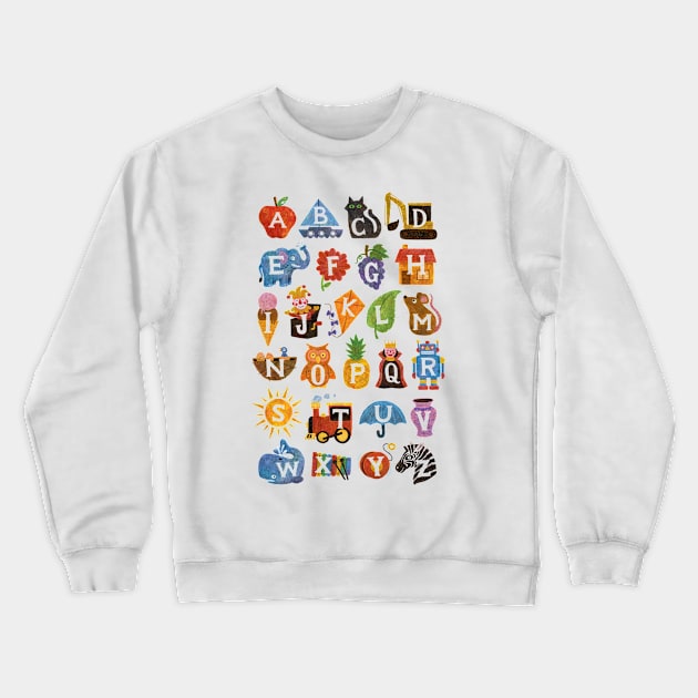 Alphabet Crewneck Sweatshirt by WanderingBert